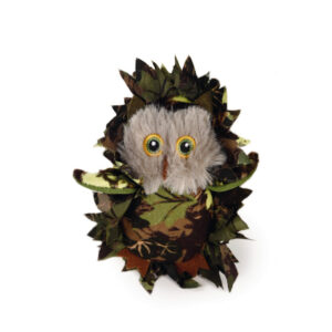 Beeztees Plush Cat Toy Camou Owl Green 10cm