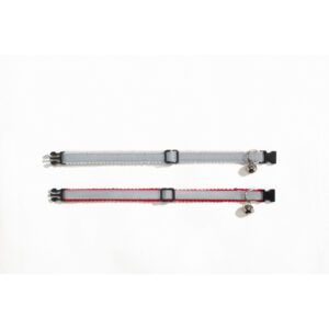 Beeztees Reflect Cat Collar Grey/Red