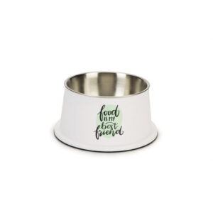 Beeztees Plastic Dog Bowl Best Friend White