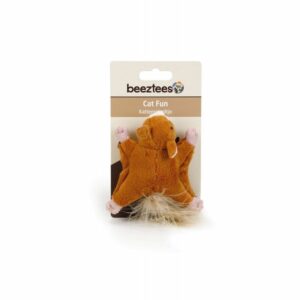 Beeztees Plush Flying Fox Flatchy Cat 13cm