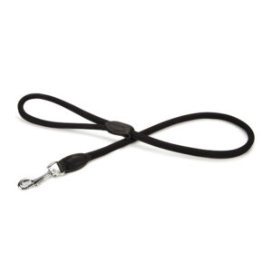 Beeztees Leather Leash Buffalo Round Black 100x1cm