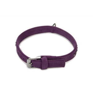 Beeztees Leather Collar Buffalo Strass Purple