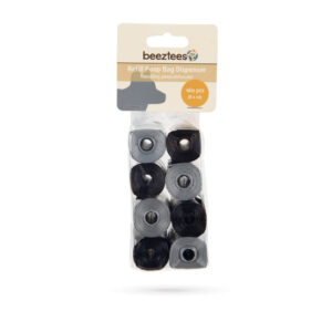 Beeztees Poop Bag Dispenser Black Grey 8x 20pcs