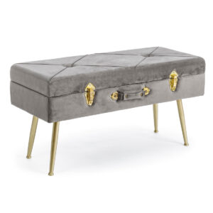 Polina Grey Bench W-cont.