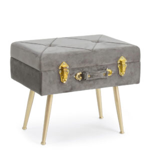Polina Grey Stool W-cont.