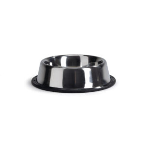 Beeztees Chrome Steel Dish Antislip 22cm