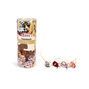 Beeztees Checkered Mouse Catnip Assorted 4cm
