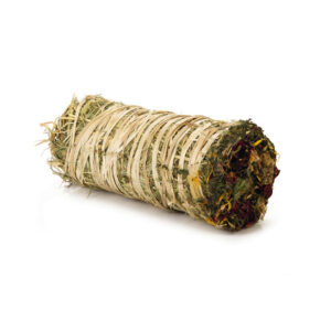 Beeztees Hay Roll with Flowers Rodent Snack