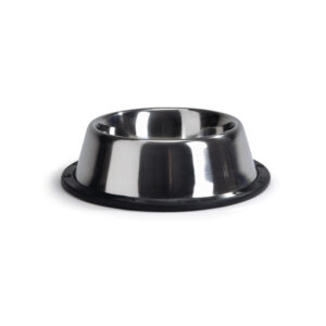 Beeztees Chrome Steel Dish Anti-slip Cocker 17.5cm