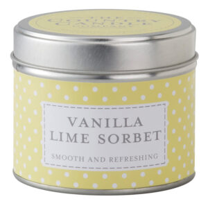 Vanilla Lime Sorbet Polka Dot Candle in Tin
