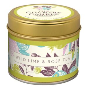 Wild Lime & Rose Tea Fragrant Orchard Candle in Tin