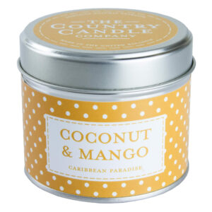 Coconut & Mango Polka Dot Candle in Tin