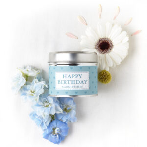 Baby Boy Sentiment Tin Candle