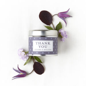 Thank You Sentiment Tin Candle