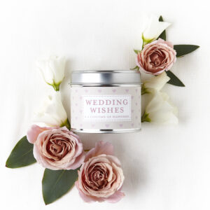 Wedding Wishes Sentiment Tin Candle