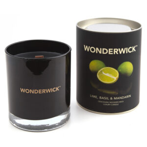 Lime, Basil & Mandarin Wonderwick™ Noir Candle