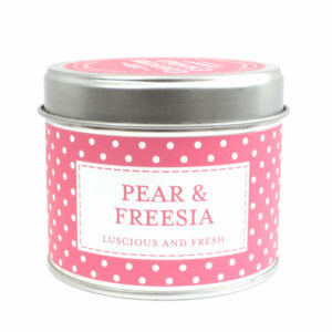 Pear & Freesia Polkadot Tin Candle