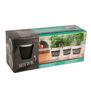 Buzzy® 3 Pots Herbs Grow Kit White Chalk (BIO)