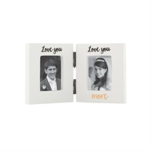 Love You Love You More Double Photo Frame