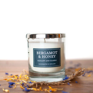 Bergamot & Honey Pastel Glass Candle