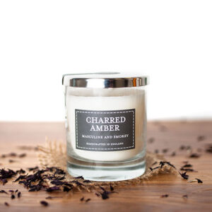 Charred Amber Pastel Glass Candle