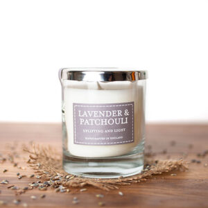Lavender & Patchouli Pastel Glass Candle