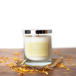 Lemon Zest Pastel Glass Candle