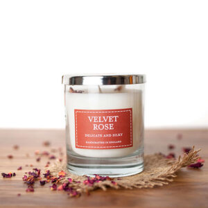 Velvet Rose Pastel Medium Candle glass