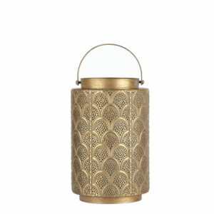 Viola Lantern Gold - H23.5 x D15 cm