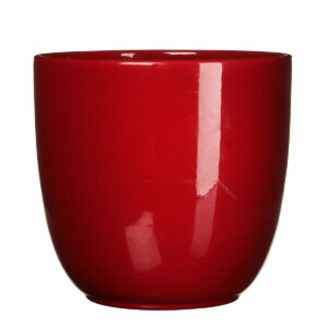 Tusca Pot Round Dark Red