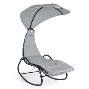 Baffin Charcoal Rocking Chaise Lounge