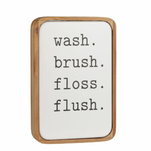 Text Panel Brush White 20.5x4x30.5cm