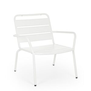Marlyn White Armchair With Armrests