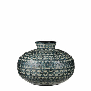 Mosaic Pot Round Blue