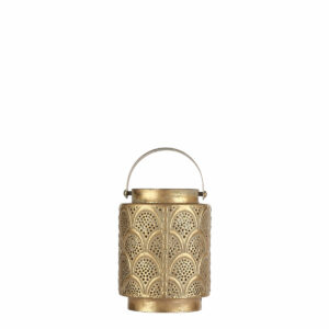 Viola Lantern Gold - H13 x D10 cm