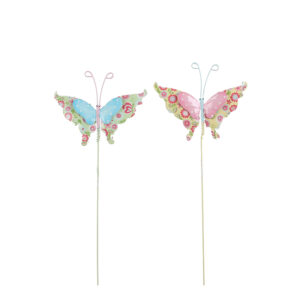 Garden Stake Butterfly Pink / Blue Assorted