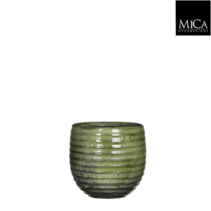Ingmar Pot Green Ridged