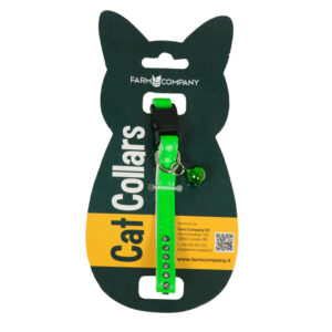Cat Collar Florescent Green With Bell