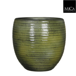 Ingmar Pot Green Ridged