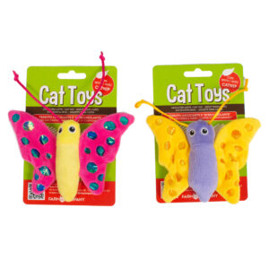 Glitter Butterfly Cat Toy With Catnip Assorted Colour