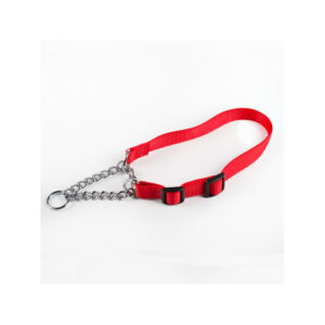 Half-Collar Nylon With Red Chain