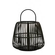 Hurricane Light Bamboo Black - H35xd24cm